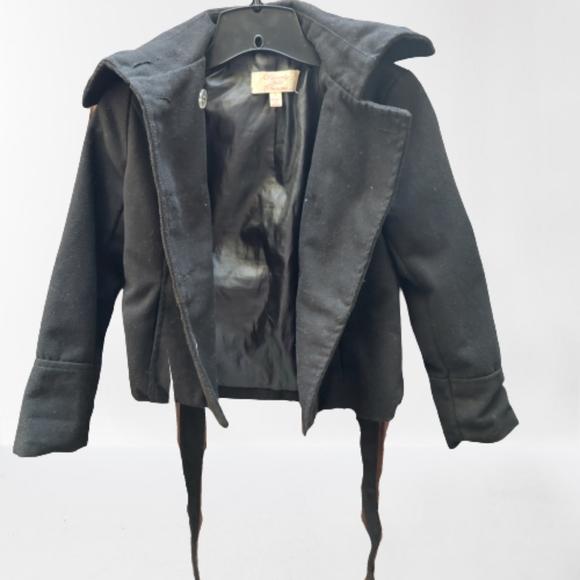 Beverly Hills Princess Black Wool Blend Jacket S - Picture 3 of 14